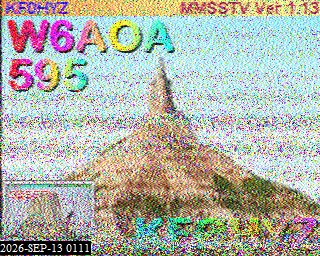 SSTV image from KO6KL_20M