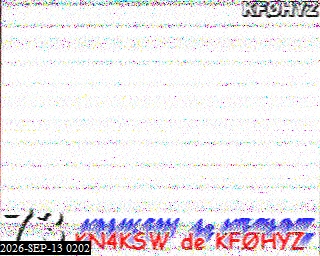 SSTV image from KO6KL_20M
