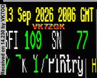 SSTV image from VK7OO_20M