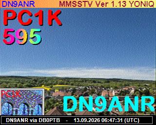 SSTV image from VK7RDR_2M