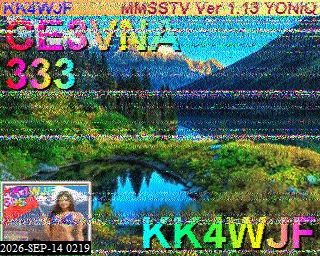 SSTV image from KO6KL_20M