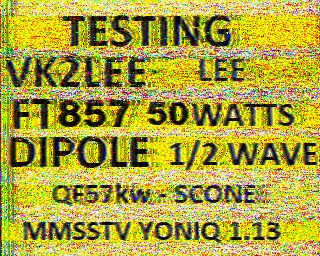SSTV image from VK2KDK_2M