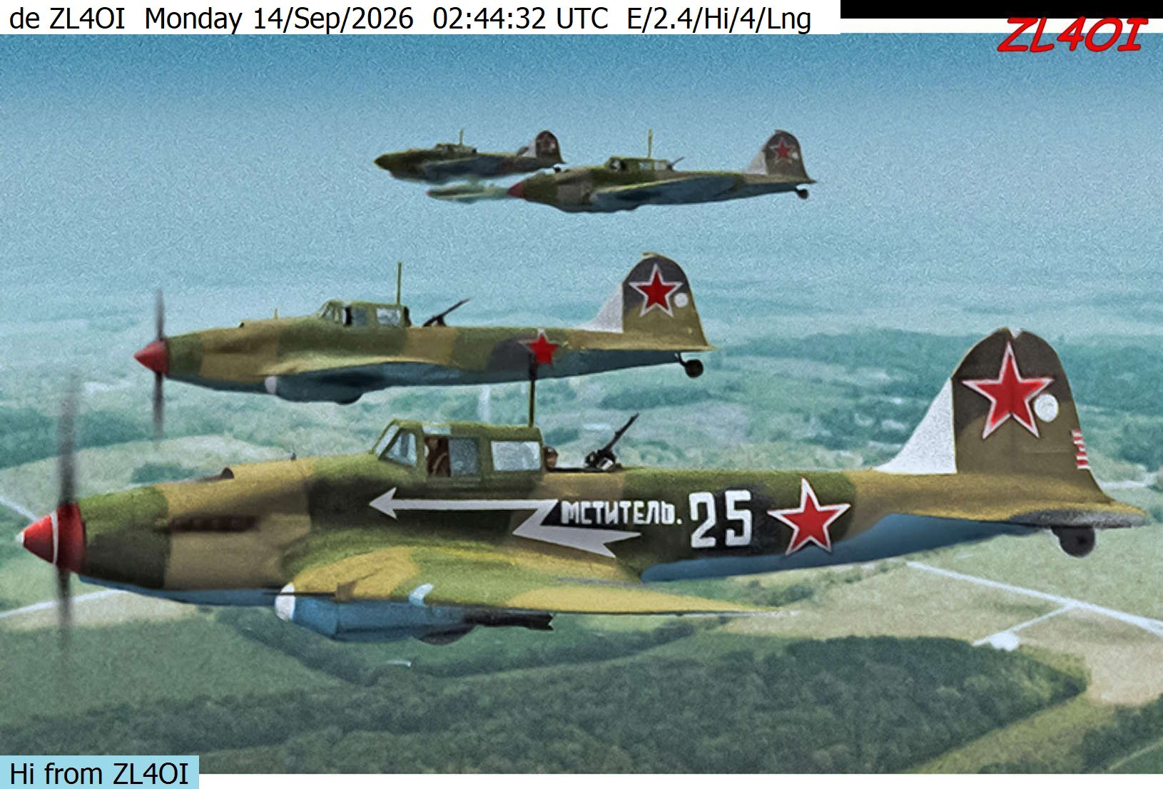 SSTV image from VK3DNH_2M