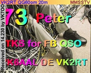 SSTV image from VK7OO_20M