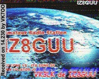 SSTV image from VK7OO_20M