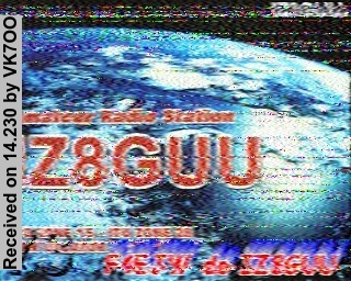 SSTV image from VK7OO_20M