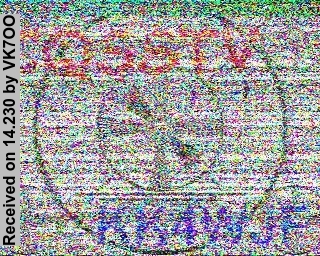 SSTV image from VK7OO_20M