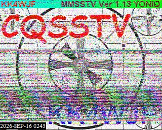SSTV image from KO6KL_20M