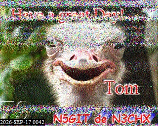 SSTV image from KO6KL_20M