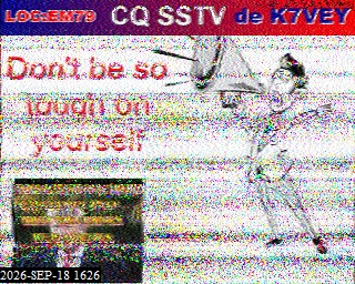 SSTV image from KO6KL_20M