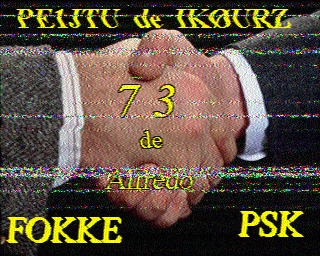 SSTV image from PD2PW_20M