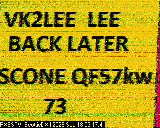 SSTV image from VK7DIK_2M