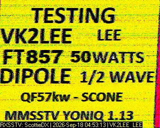 SSTV image from VK7DIK_2M