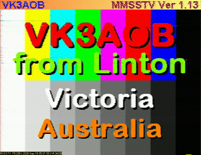 SSTV image from VK7DIK_2M