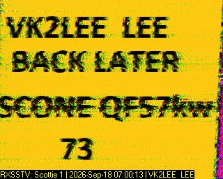 SSTV image from VK7DIK_2M