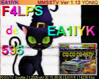 Latest received SSTV image