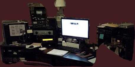 Shack operating desk of Brad Johnson KO6KL